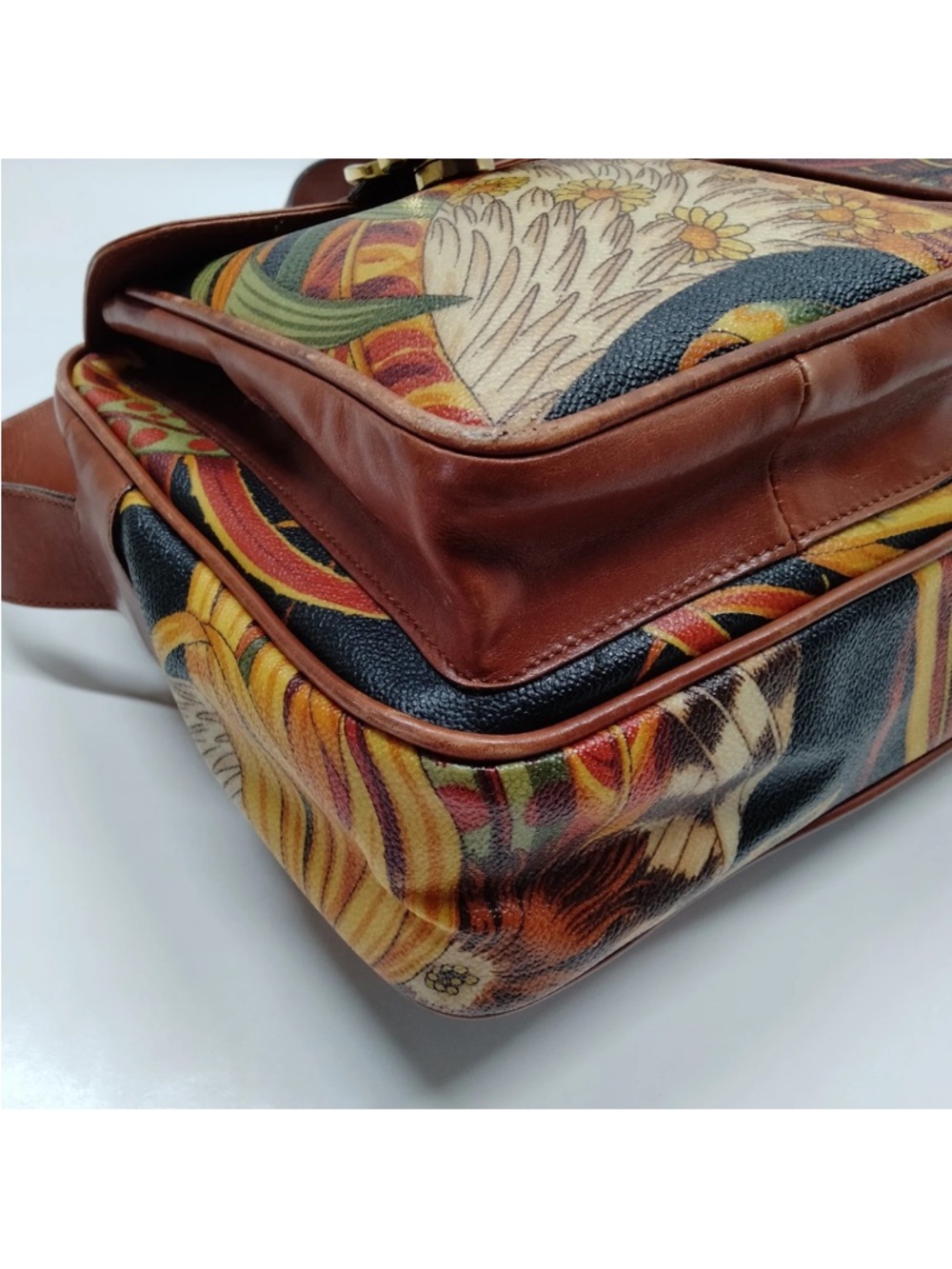 Salvatore Ferragamo Jungle Print Shoulder Bag Multicolor - Picture 6 of 10